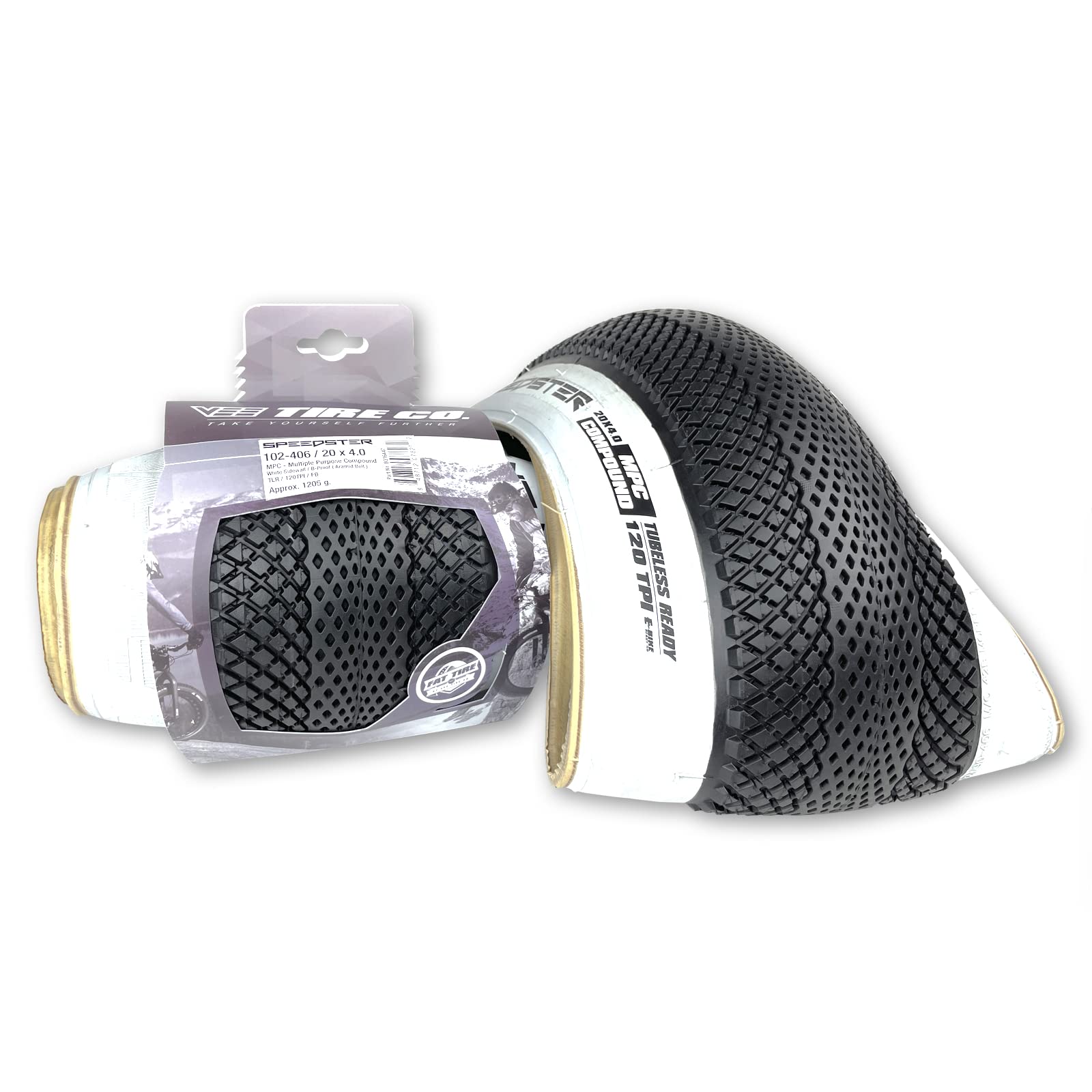 新品・未使用】VEE TIRE SPEEDSTERファットタイヤ20×4.0ホワイト